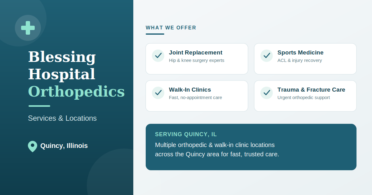 Blessing Hospital Orthopedics: Services and Locations
