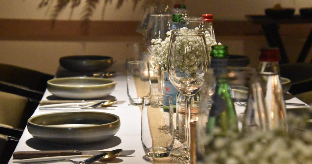 Food Categories in a Restaurant Setting